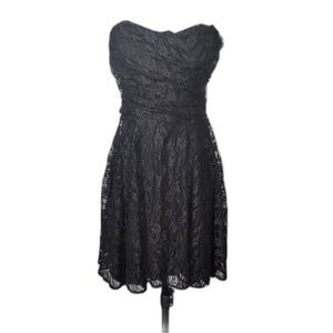Express Sweetheart LBD Y2K Lace Fit & Flare Cocktail Dress